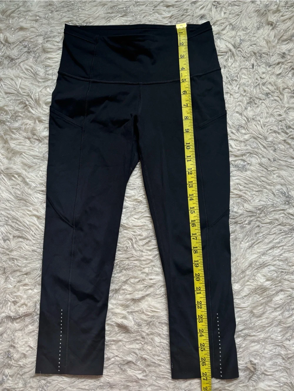 Lululemon Athletica Black Women’s Fast And Free Crop Leggings Size 4